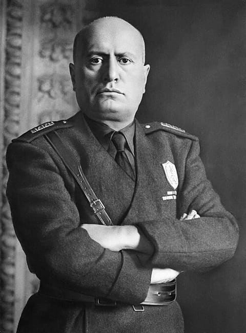 Retrato de Benito Mussolini